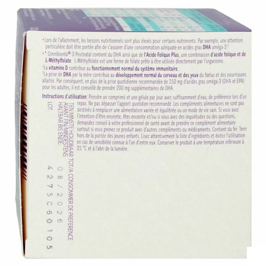 Omnibionta Postnatal 3 56 Comprimés + 56 Capsules