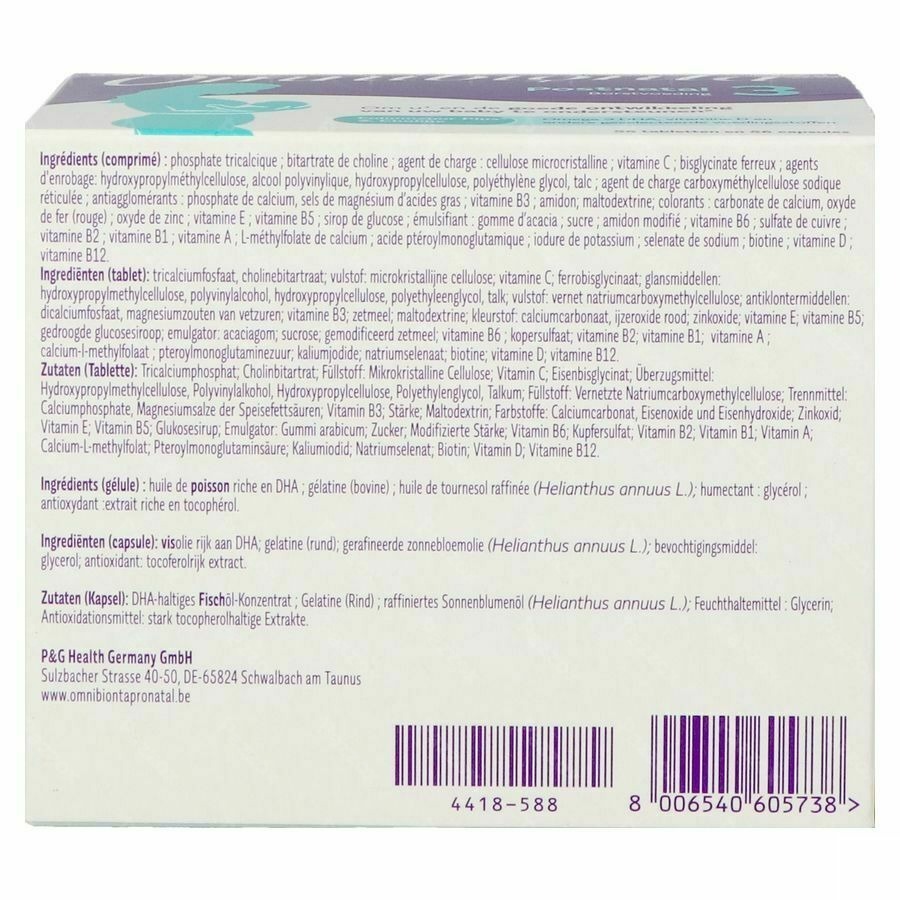 Omnibionta Postnatal 3 Borstvoeding 56 Tabletten + 56 Capsules