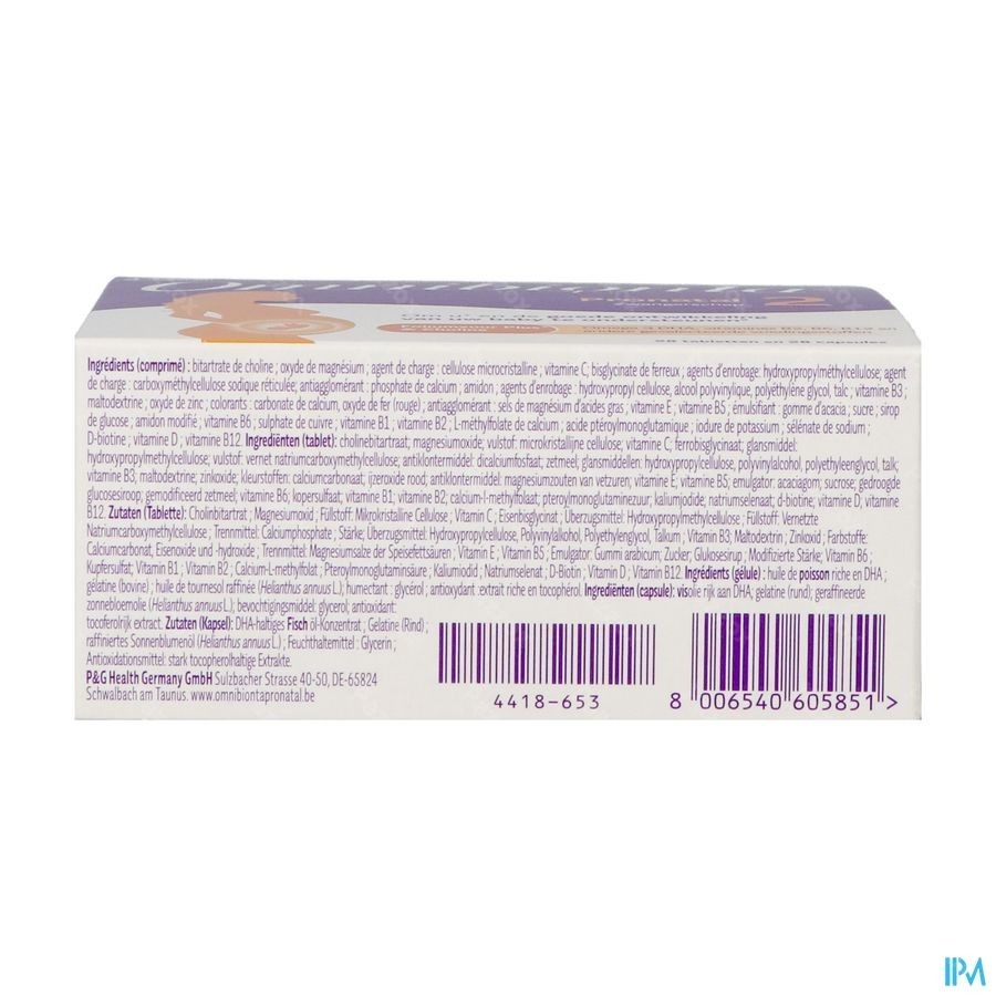 Omnibionta Pronatal Grossesse 28 Comprimés + 28 Capsules