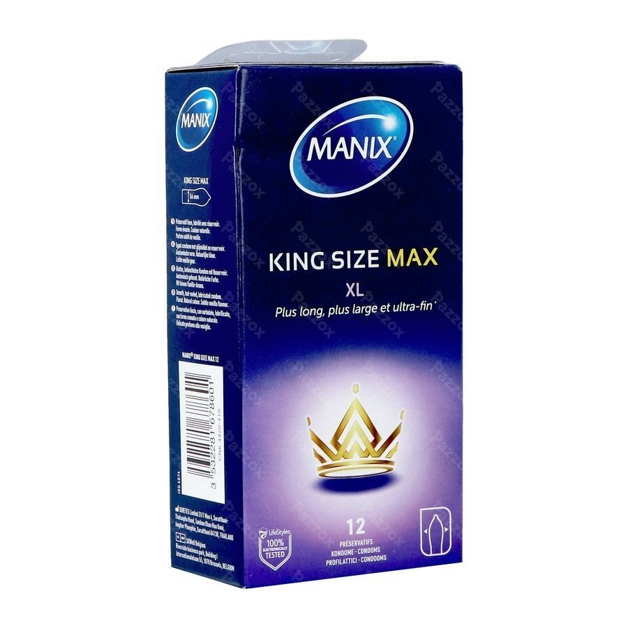 Manix King Size Max Condoms 12