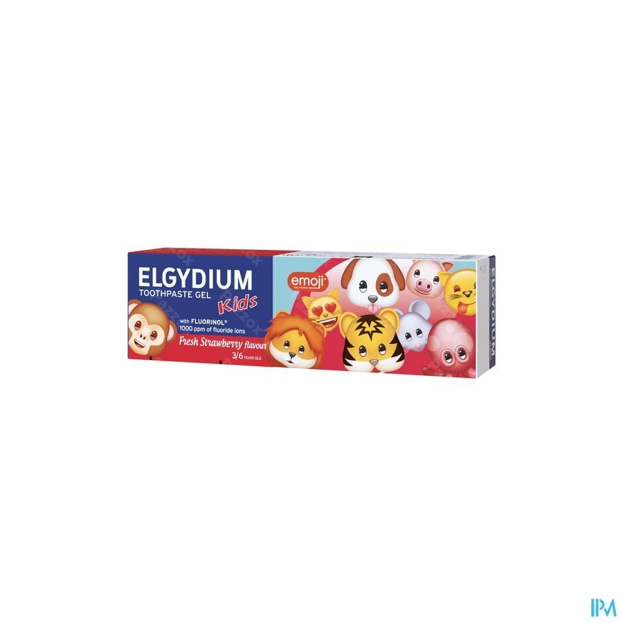Elgydium Kids Emoji Dentifrice Fraise Givrée 50ml