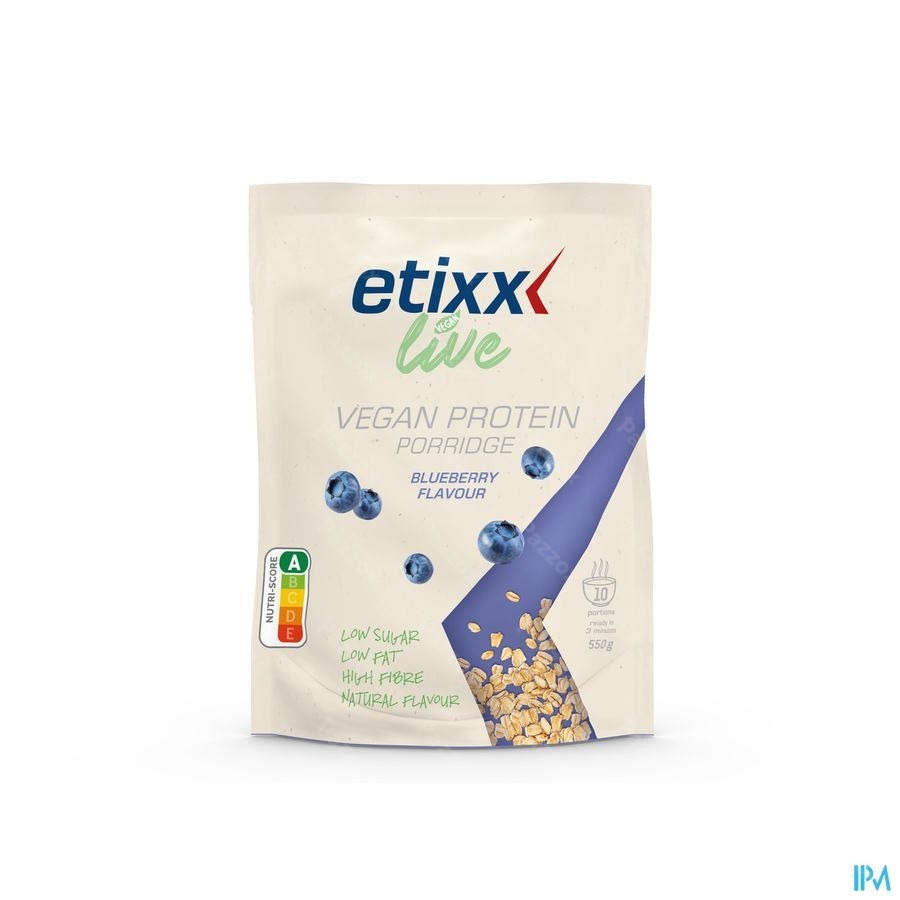 Etixx Live Vegan Protein Porridge Blueberry 550g