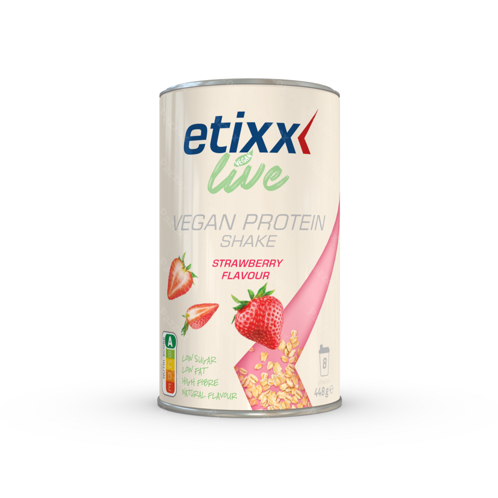 Etixx Live Vegan Protein Shake Strawberry Pdr 448g