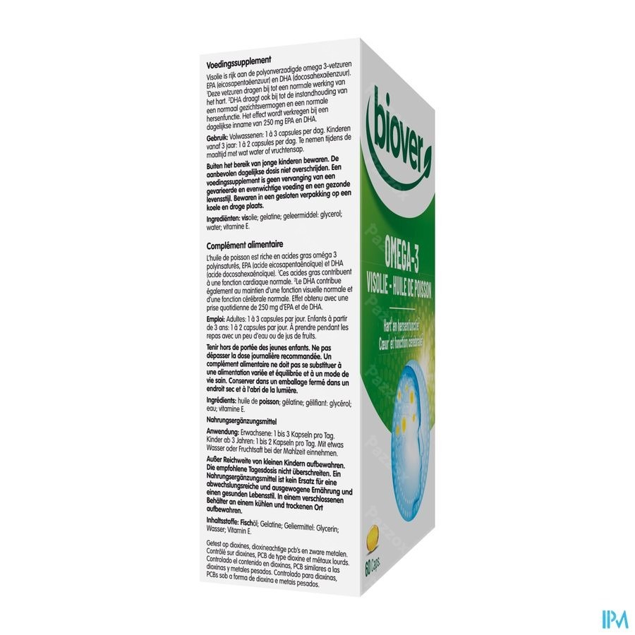 Biover Omega 3 Huile Poisson Caps 60