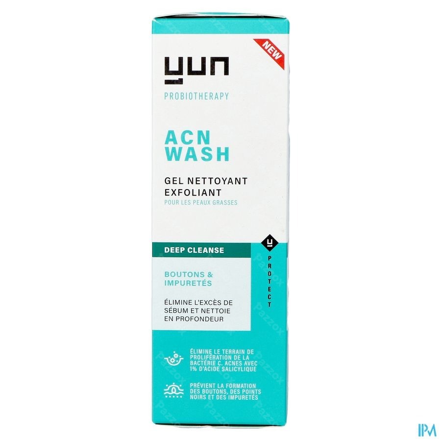 Yun ACN Gel Lavant Exfoliant Visage Peau Grasses 150ml