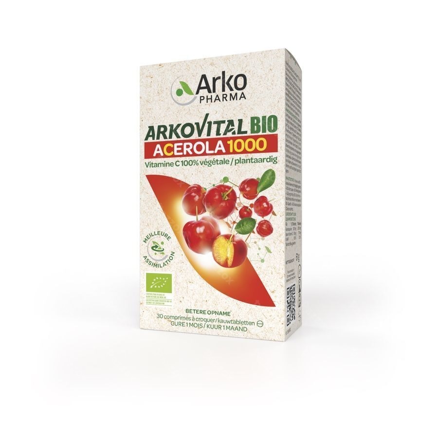 Arkovital Acerola 1000 Bio 30 Comprimés à Croquer 