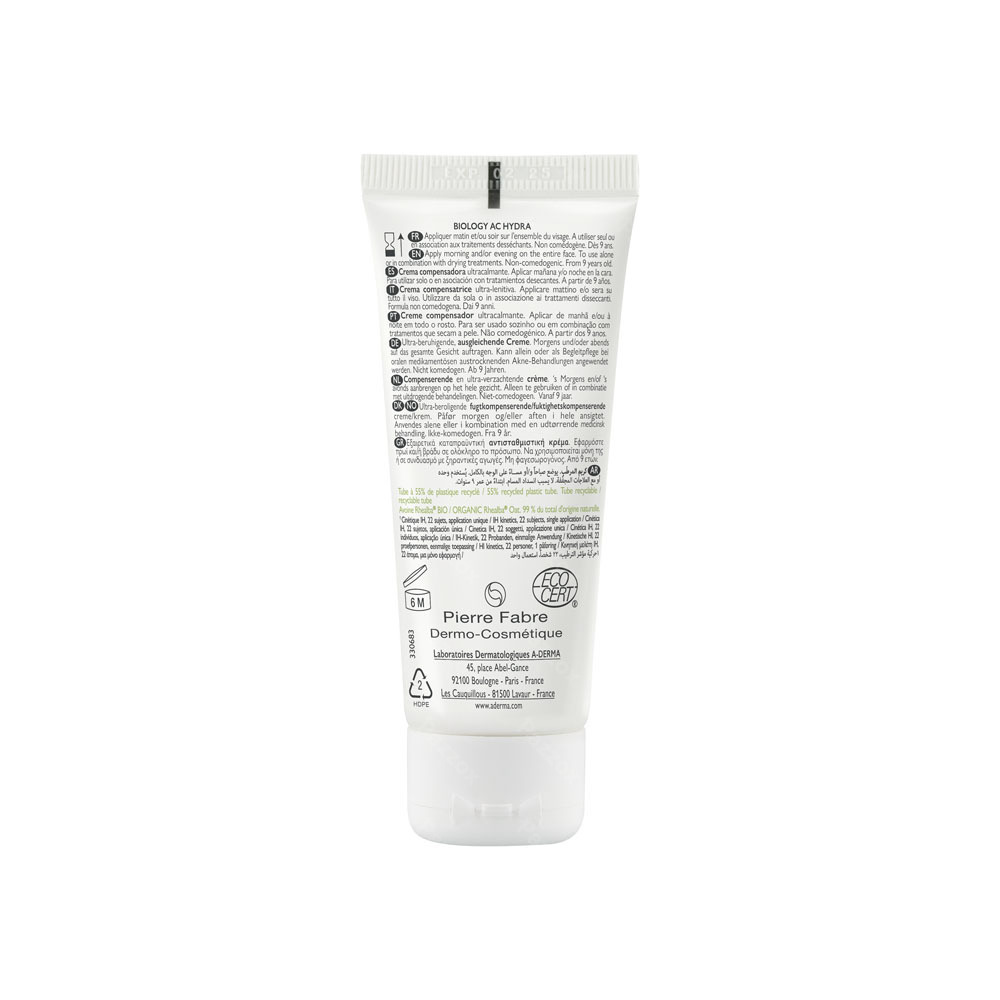 A-Derma Biology Ac Hydra Compenserende Crème 40ml