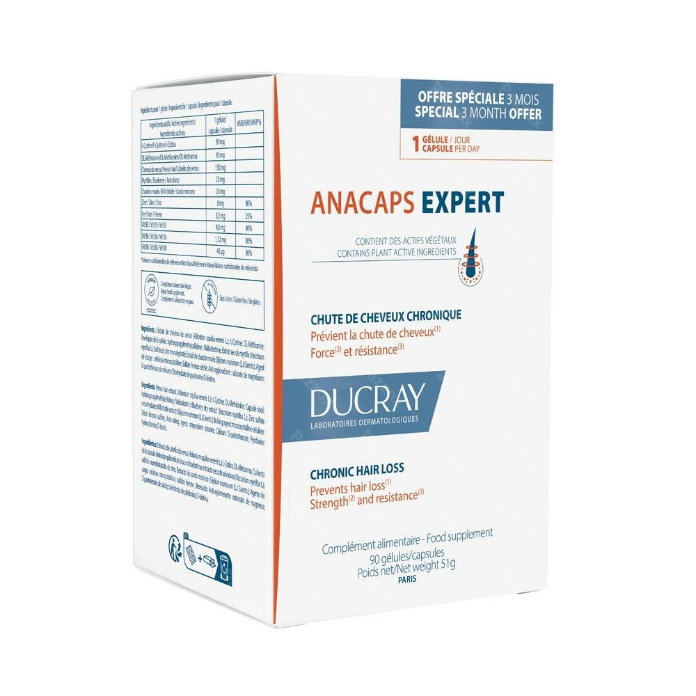 Ducray Anacaps Expert Chronische Haaruitval 90 Capsules