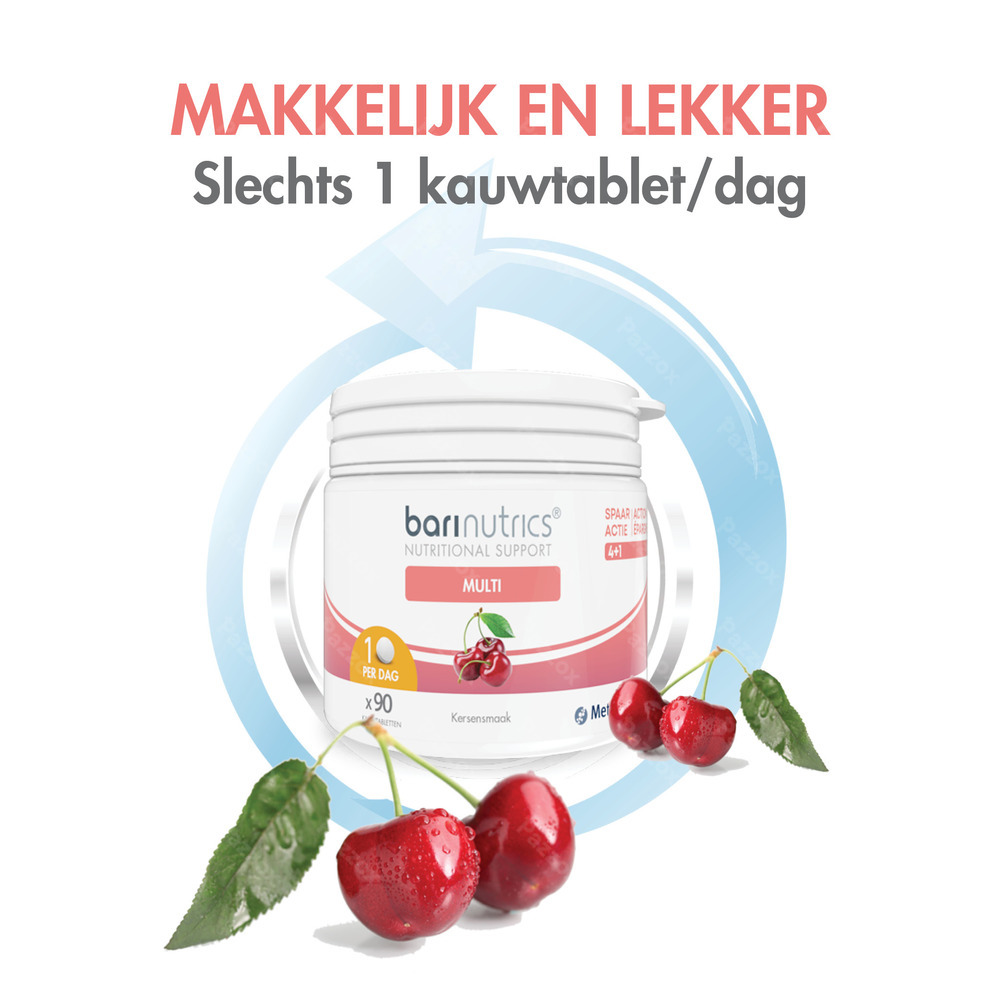 BariNutrics Multi Kerssmaak 90 Kauwtabletten