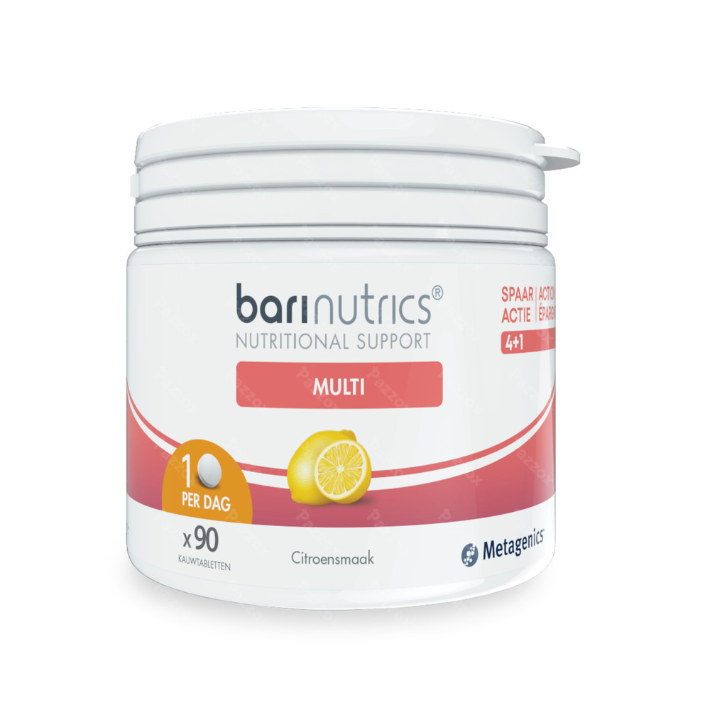 BariNutrics Multi Citroensmaak 90 Kauwtabletten