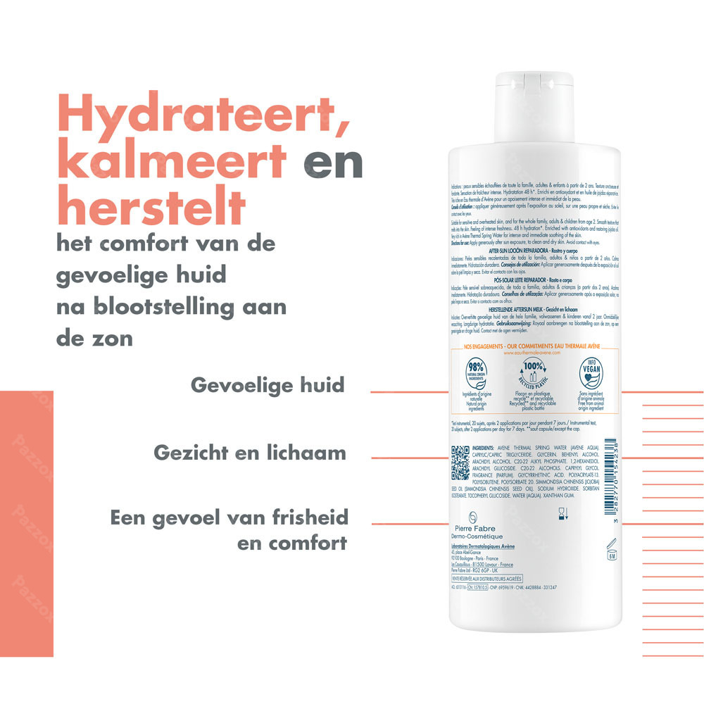 Avene After Sun Herstellende Melk 400ml