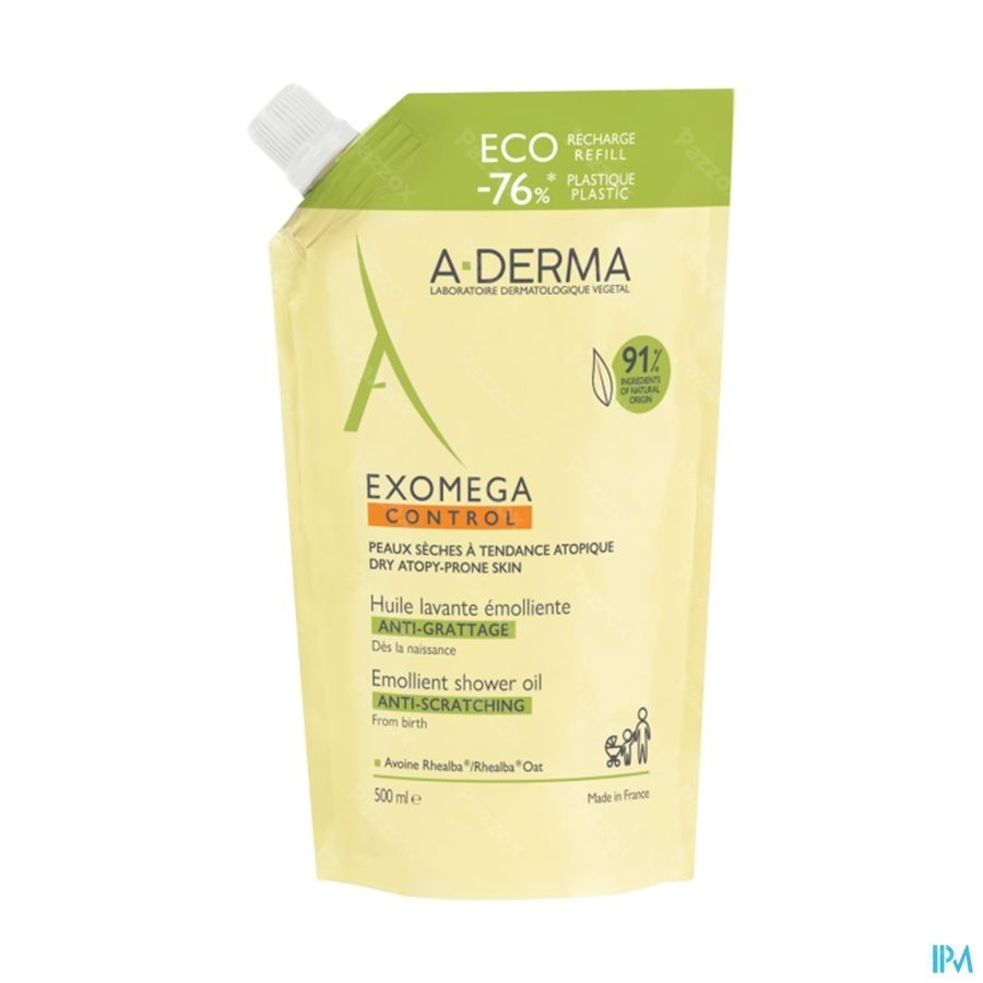 A-Derma Exomega Control Verzachtende Wasolie Navulling 500ml