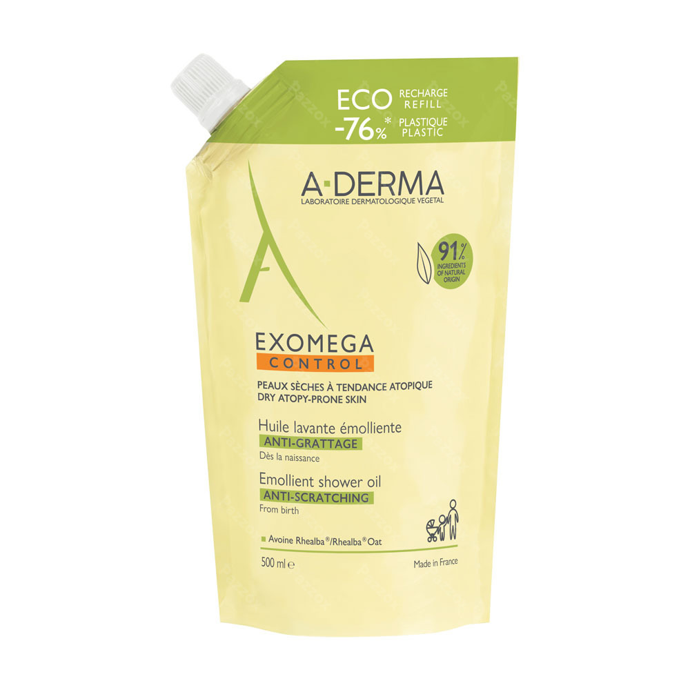 A-Derma Exomega Control Verzachtende Wasolie Navulling 500ml