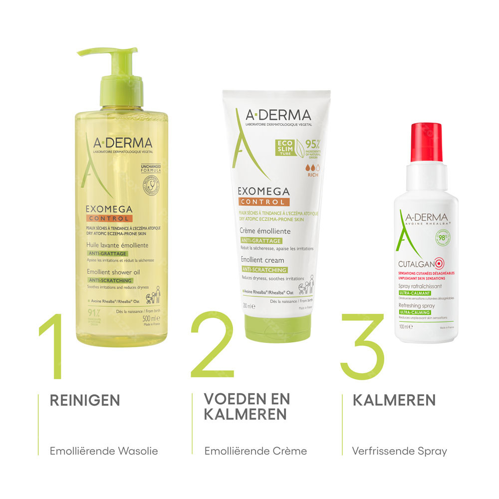 A-Derma Exomega Control Verzachtende Wasolie Navulling 500ml