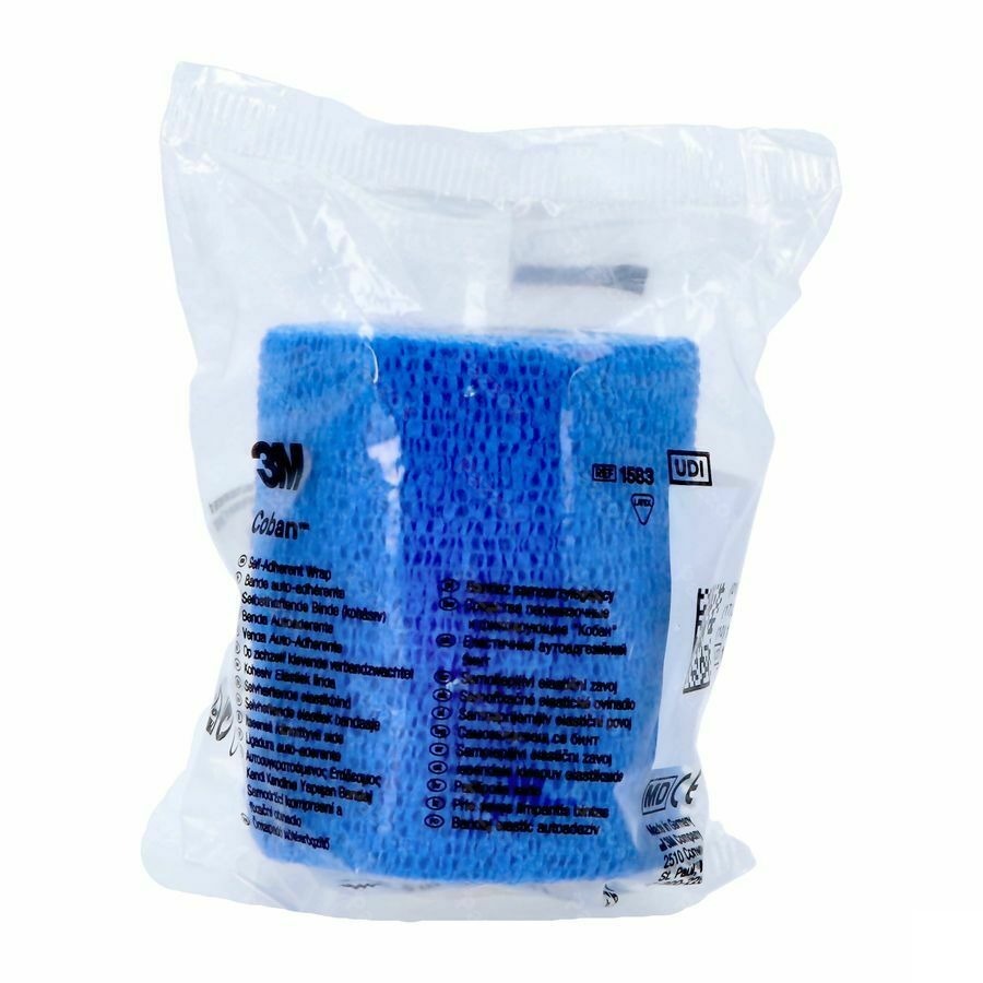 Coban Zelfh. Windel Blauw 7,5cmx4,5m Rol 1