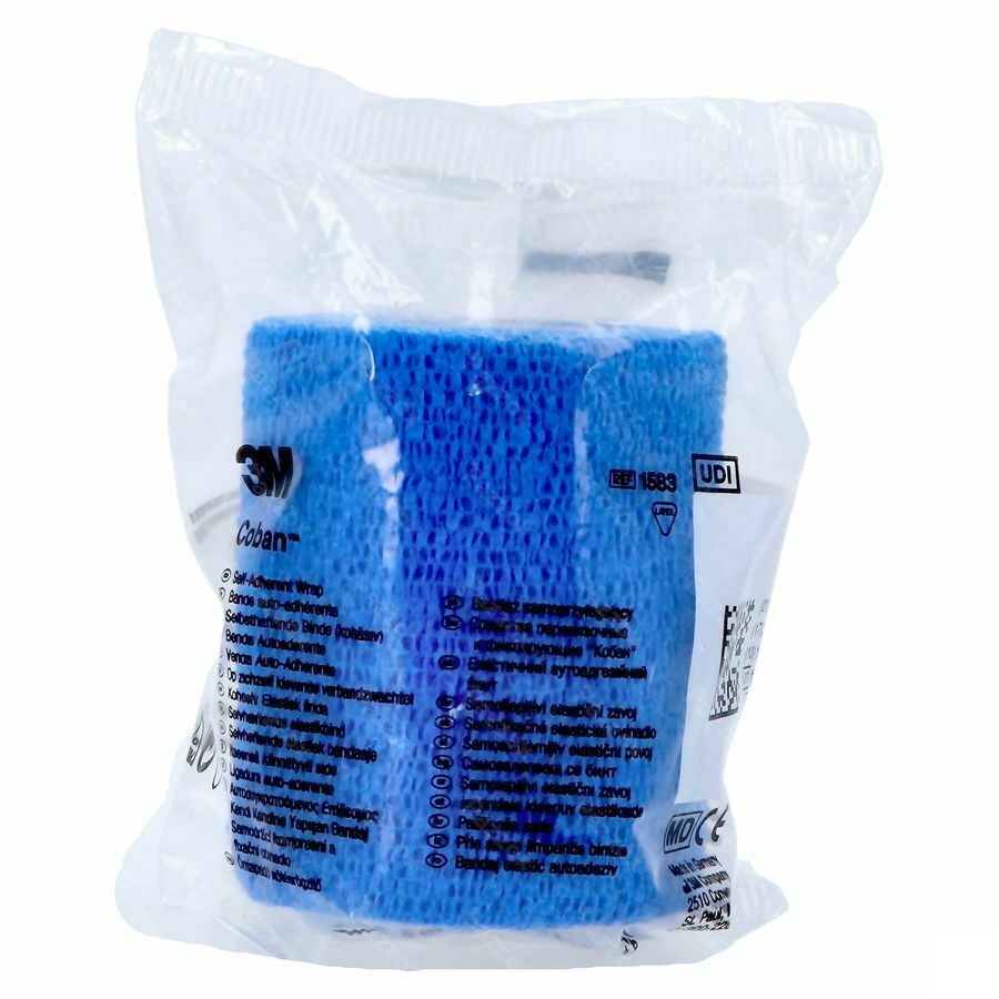 Coban Zelfh. Windel Blauw 7,5cmx4,5m Rol 1