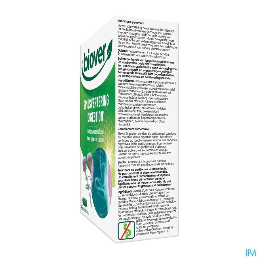 Biover Digestion 45 Comprimés