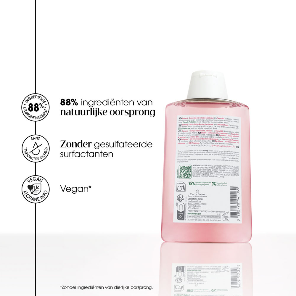 Klorane Shampoo Pioenroos Bio 100ml
