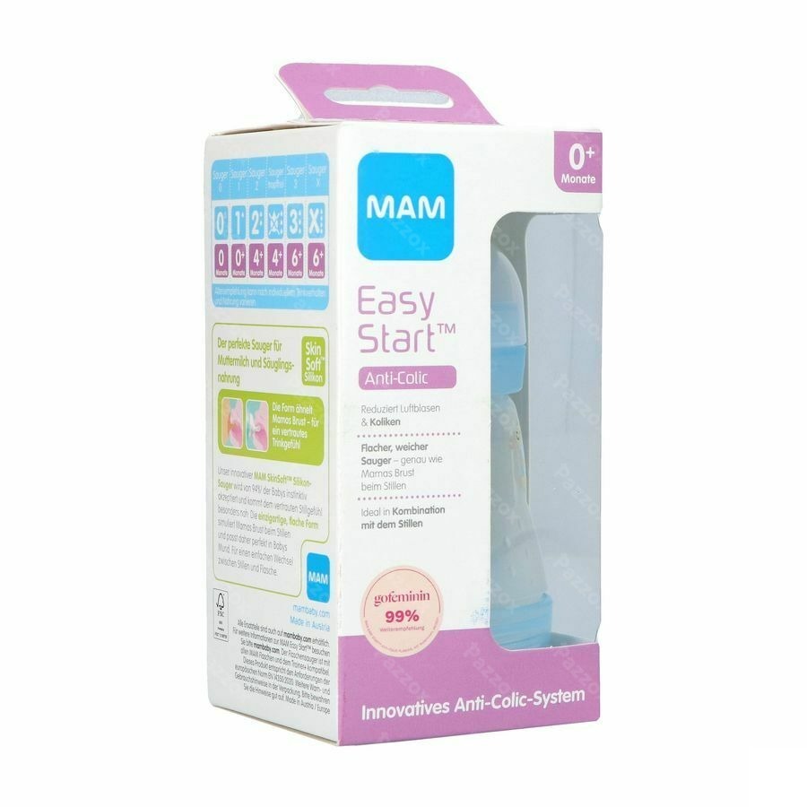Mam Biberon Easy Start A/colique Garcon 160ml