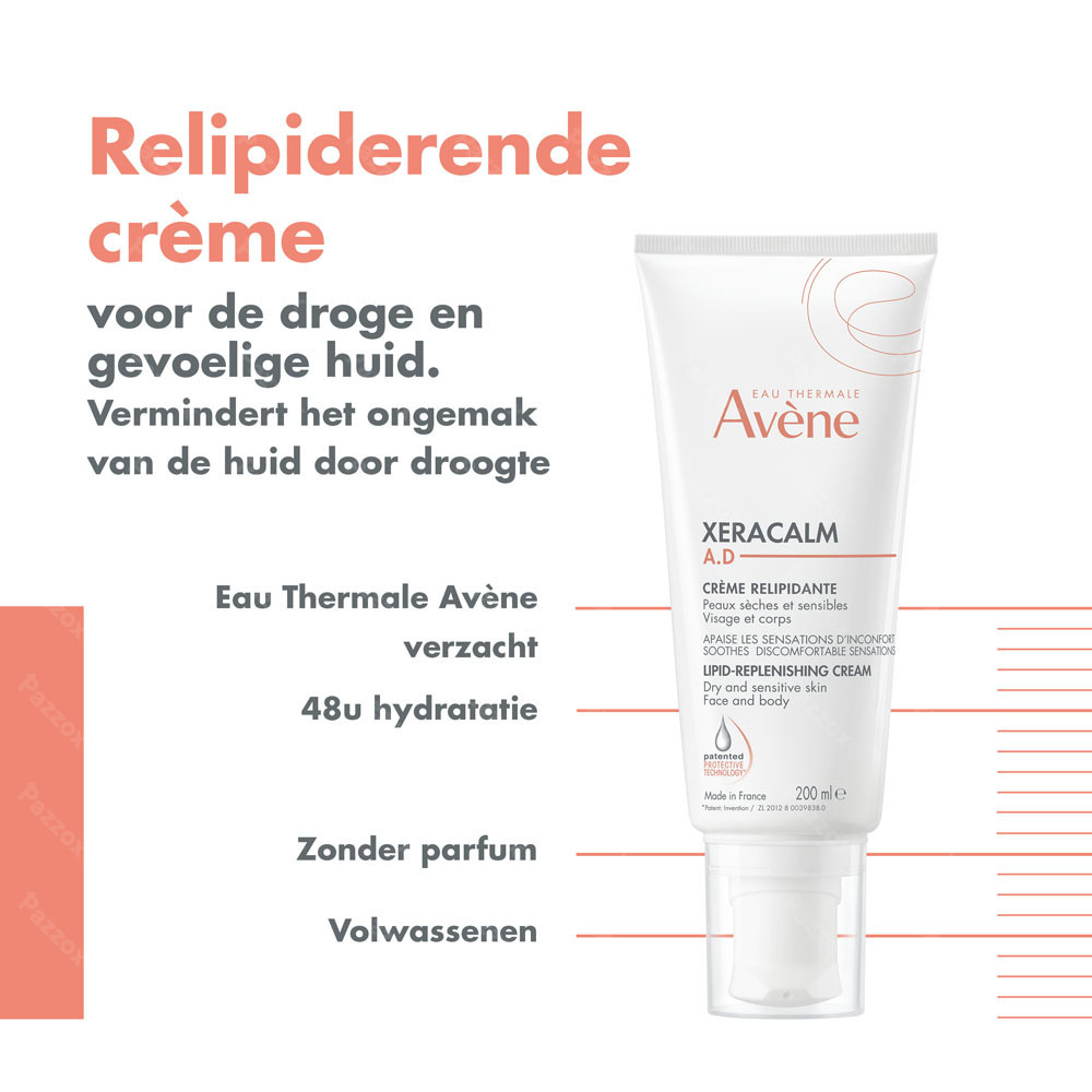 Avène XeraCalm A.D. Relipiderende Crème 200ml