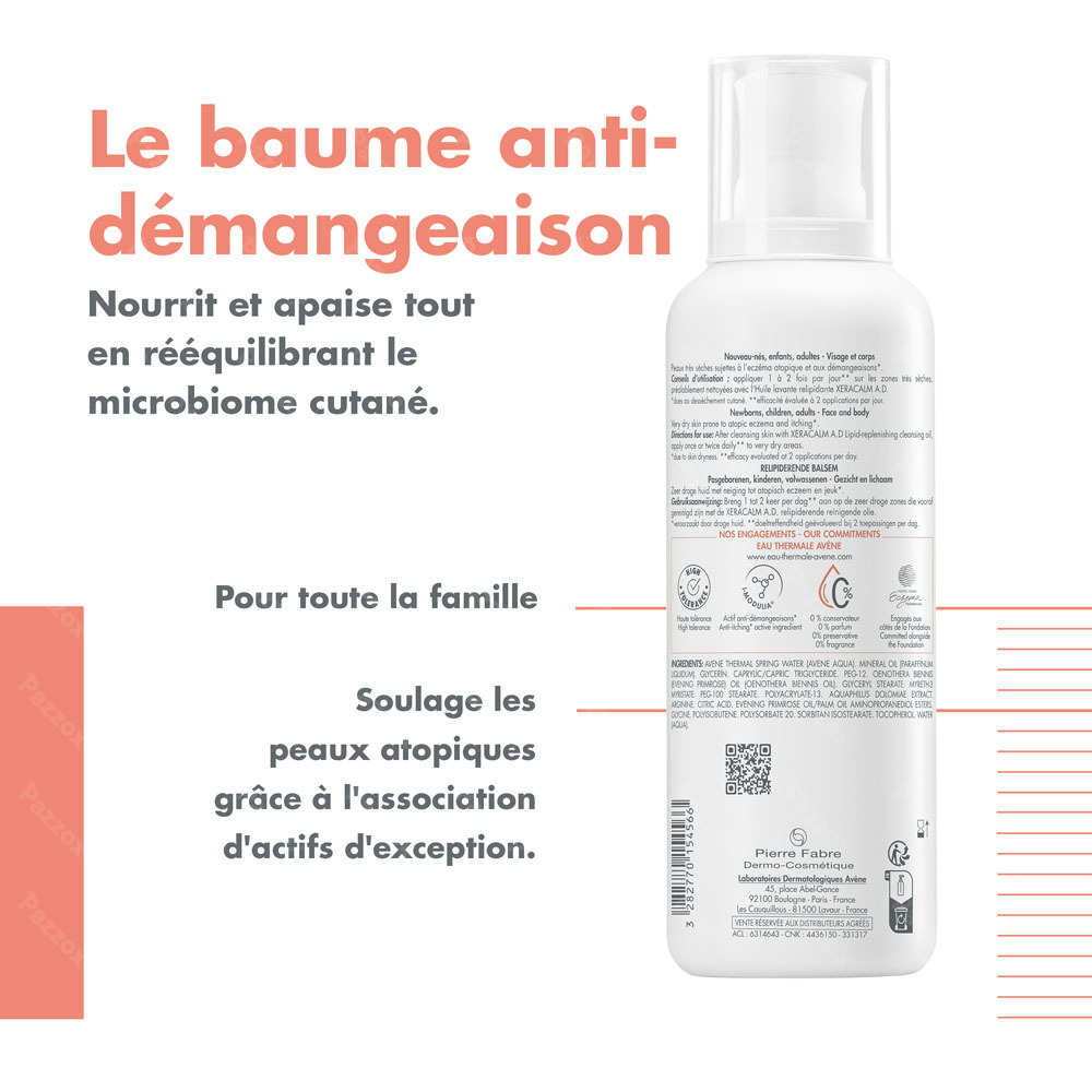 Avène XeraCalm A.D Baume Relipidante 400ml