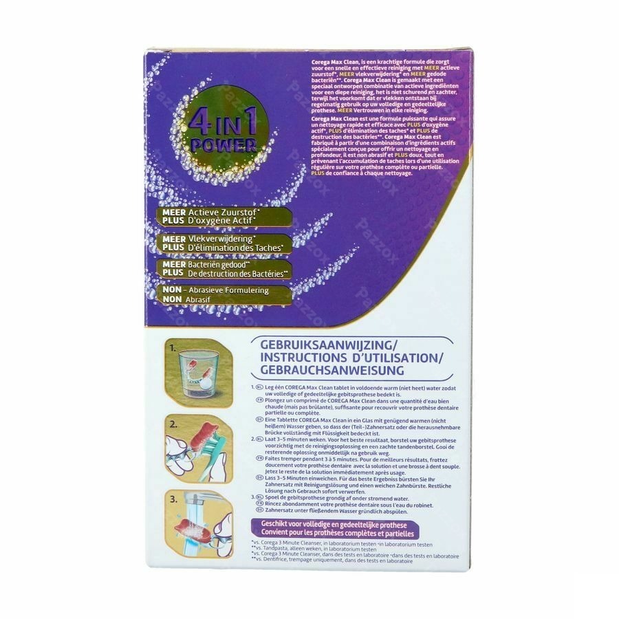 Corega Max Clean - 66 comprimés