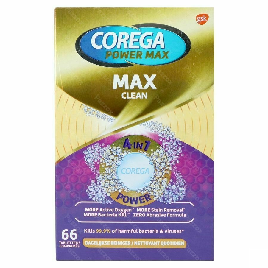 Corega Max Clean - 66 comprimés