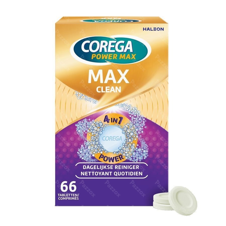 Corega Max Clean - 66 comprimés