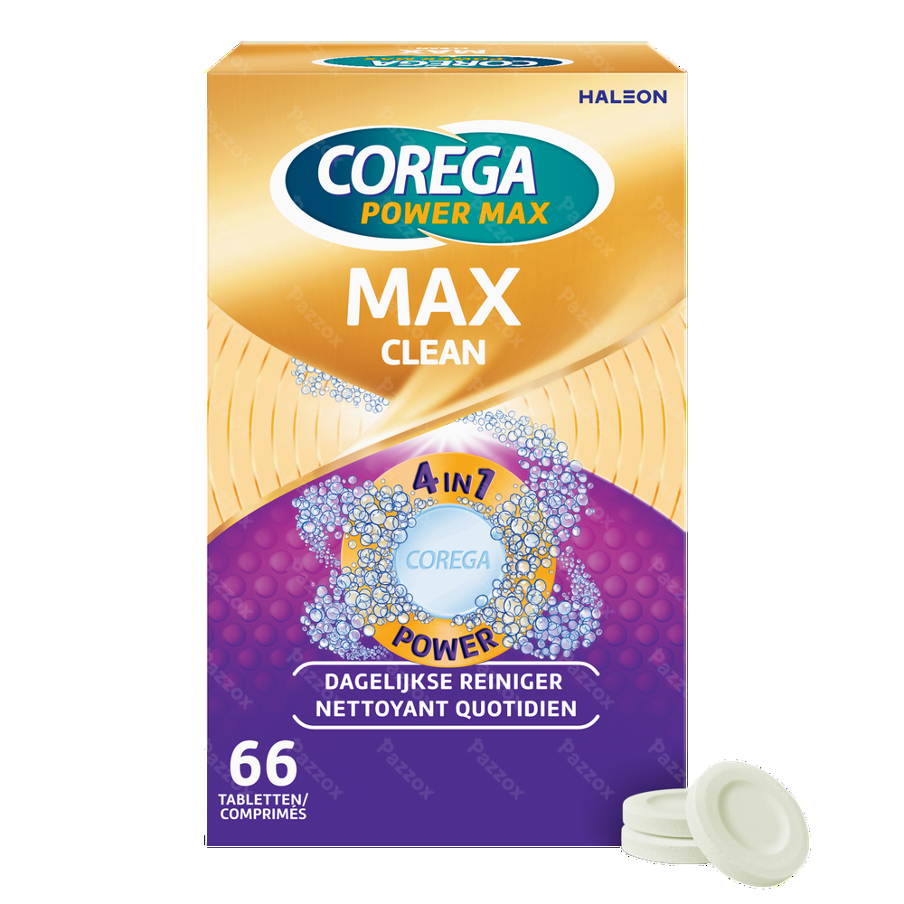 Corega Max Clean - 66 tabletten
