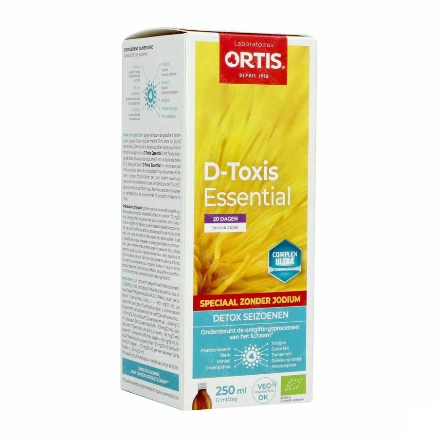 D Toxis Essential Zonder Iodium Appel Bio 250ml