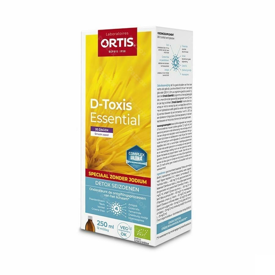 D Toxis Essential Zonder Iodium Appel Bio 250ml