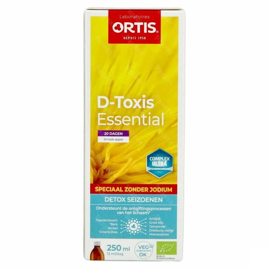 D Toxis Essential Zonder Iodium Appel Bio 250ml