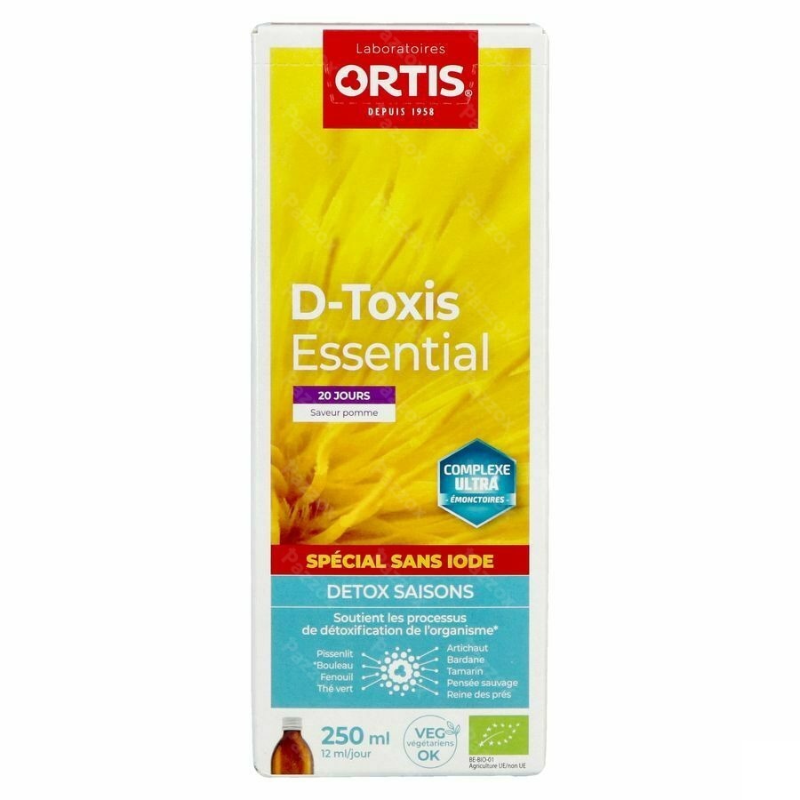 D Toxis Essential Sans Iode Pommes Bio 250ml