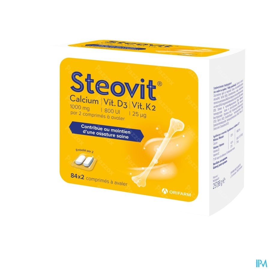 Steovit Calcium Vitamine D3 et Vitamine K2 84x2 Comprimés