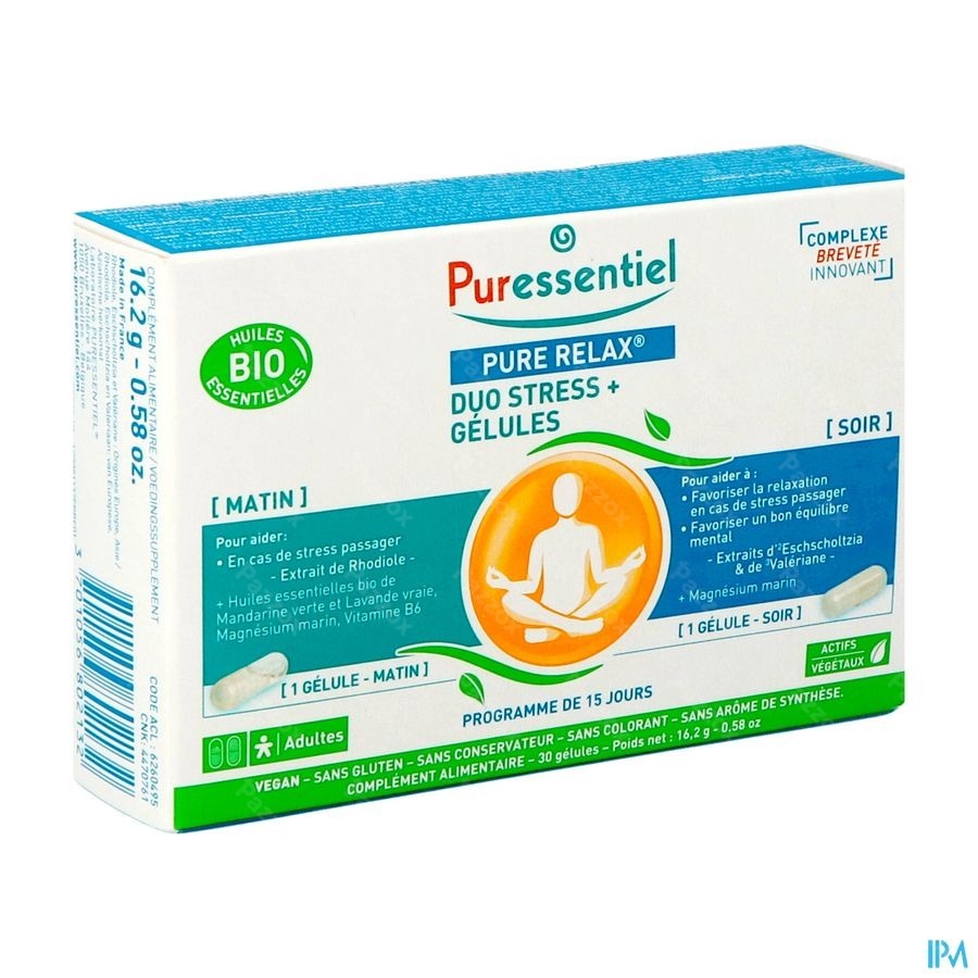 Puressentiel Pure Relax Duo Stress Caps 30
