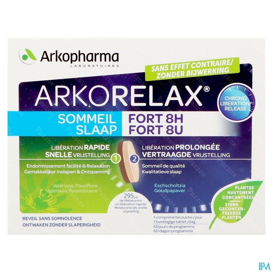 Arkorelax Sommeil Fort 8h 60 Comprimés