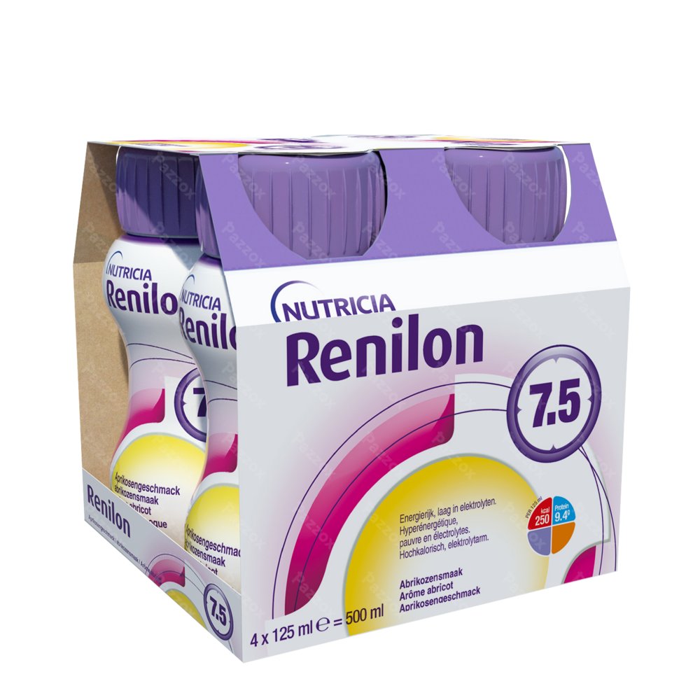 Renilon 7.5 Abrikoos Fles 4x125ml 177033 Nf