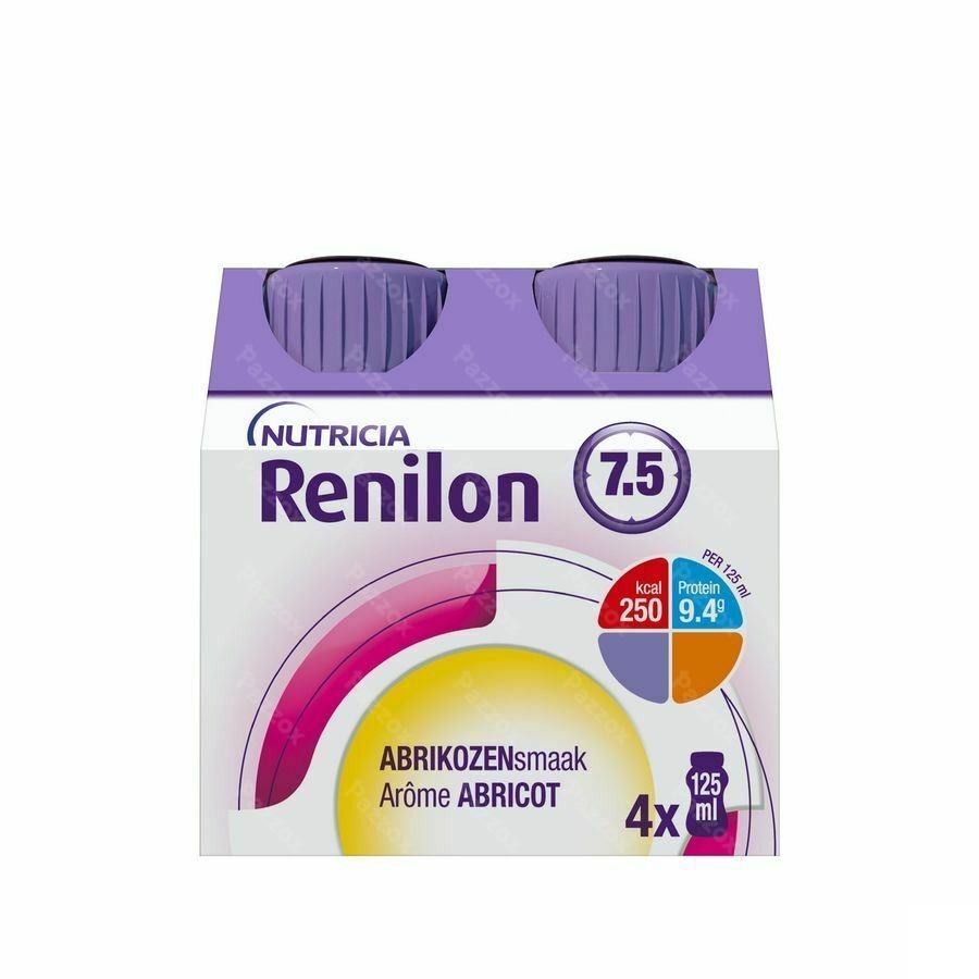Renilon 7.5 Abrikoos Fles 4x125ml 177033 Nf