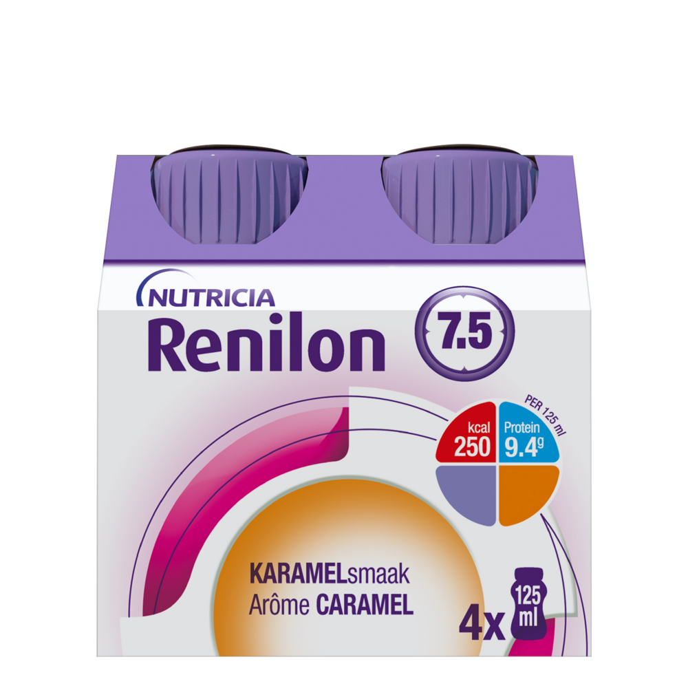Renilon 7.5 Karamel Fles 4x125ml 177026 Nf