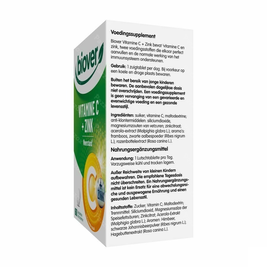 Biover Vitamine C + Zink 60 Tabletten