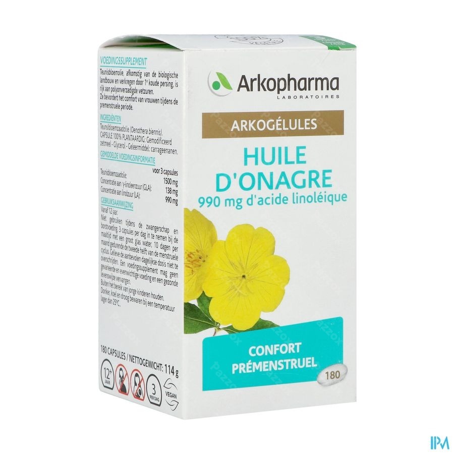 Arkogelules Huile Onagre Comp 180