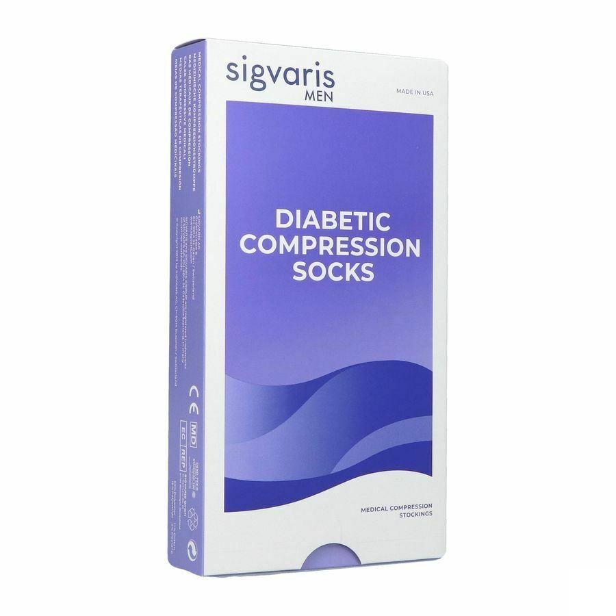 Sigvaris Diabetic Homme Chauss. l Long Blanc