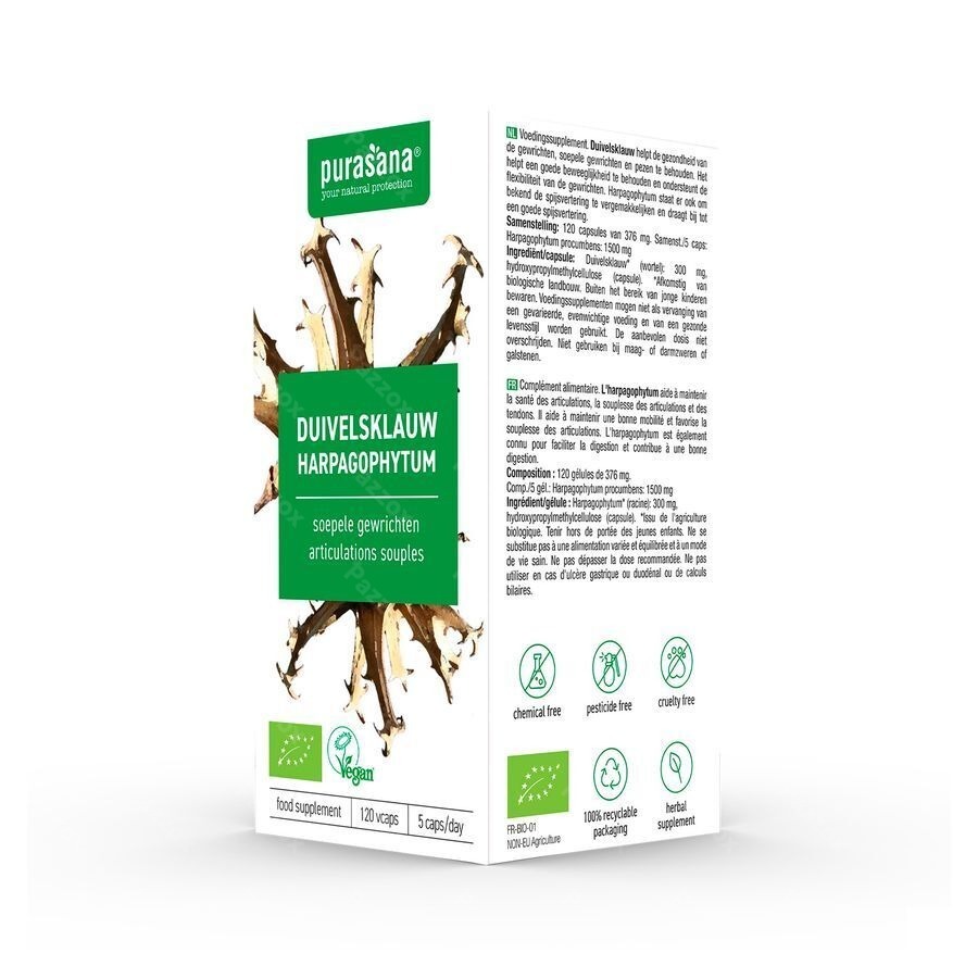 Purasana Vegan Harpagophylum 300mg Bio V-caps 120