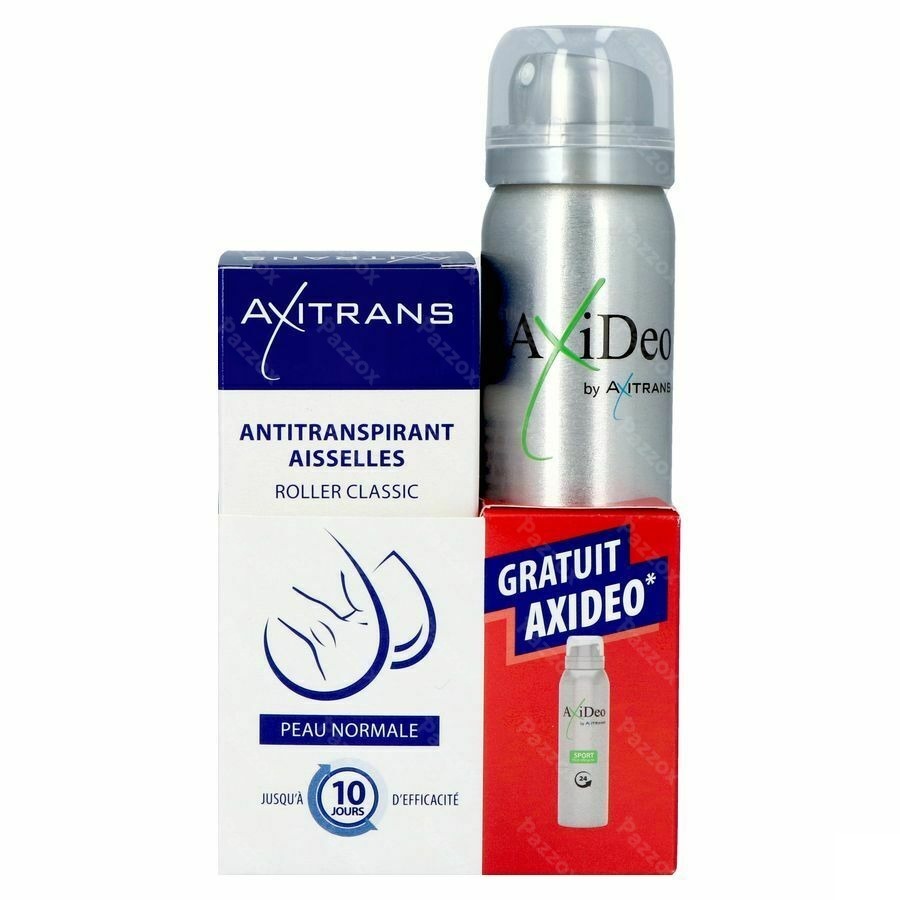 Axitrans Roller Peau Normal + axideo Sport 75ml Gratuit