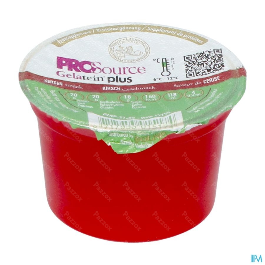 Prosource Gelatein Plus Cerise 20g Protein 118ml