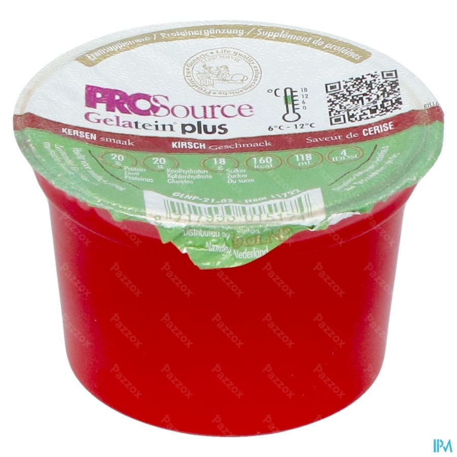Prosource Gelatein Plus Cerise 20g Protein 118ml