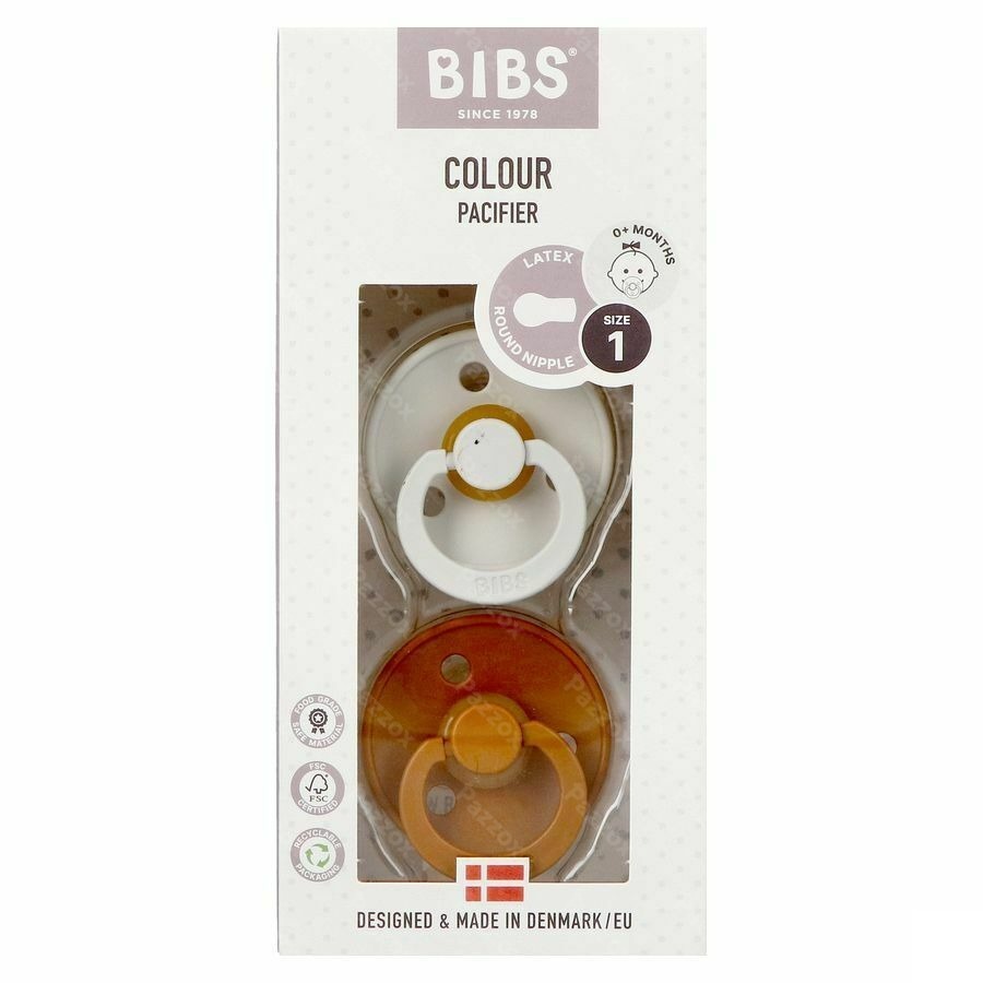 Bibs 1 Sucette Duo Haze/caramel 2