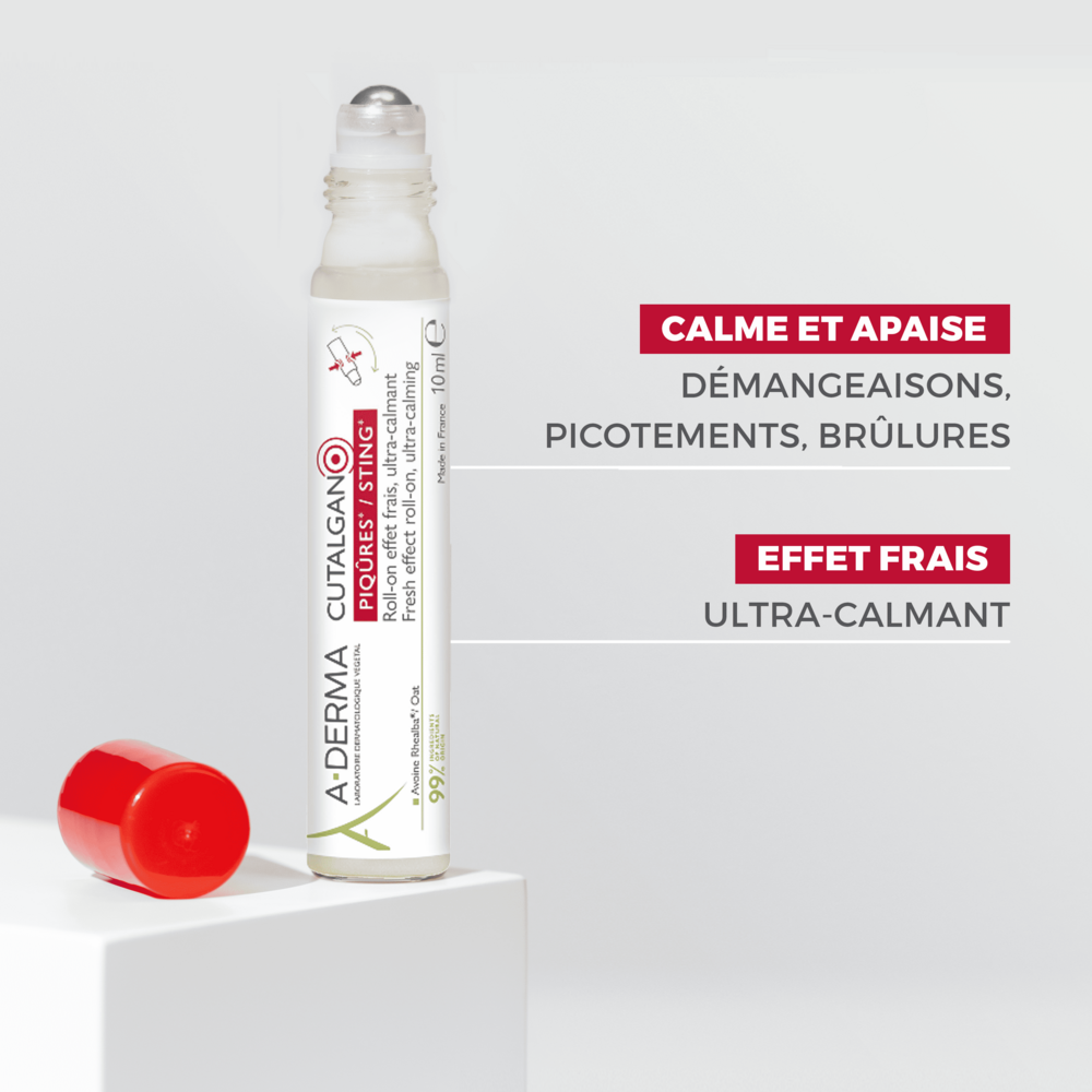 A-Derma Cutalgan Roll On Piqûres échauffements 10 ml