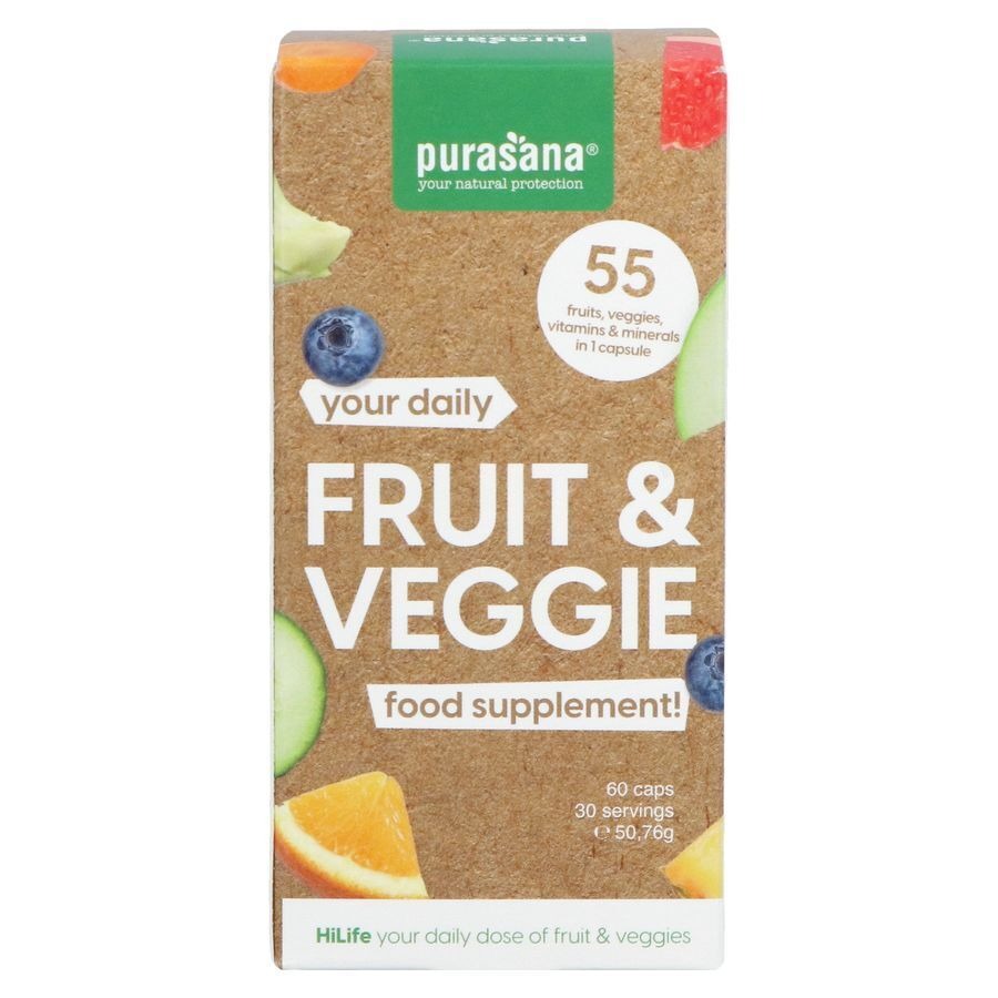 Purasana Fruit&veggie 60 Vegetarische Capsules