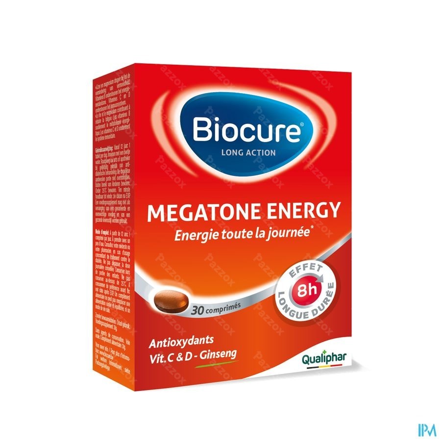 Biocure Long Action Megatone Energy 30 Comprimés Promo -€5